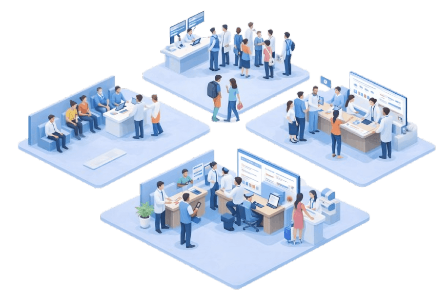 Hospital OPD transformed from crowded queues to an organized digital queue system